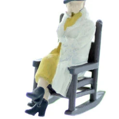 S Scale People, GRANDMA In Rocking Chair Finished Figure