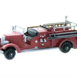 HO Scale 1930s-40s Fire Truck Ahrens Fox Model, Finished 1/87 Vehicle