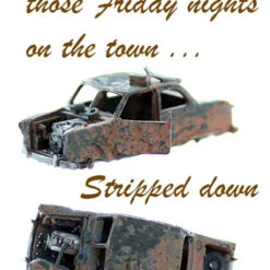 HO Scale 1950s Sedan Stripped Down With Exposed Engine FINISHED