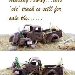 N Scale 1950s Truck Melting Away Stripped Down FINISHED