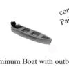 HO Scale BOAT SERIES Aluminum Boat With Outboard Motor Finished -LGB shop AlumBoat1PIC