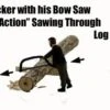 N Scale Logging Figure, The BUCKER #1 Sawing With Bow Saw, Finished 1 N Scale Logging Figure, The BUCKER #1 Sawing With Bow Saw, Finished -LGB shop BowSaw1bWeb