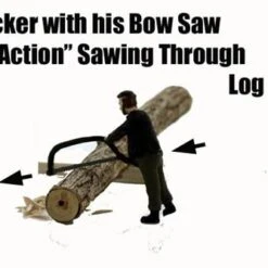 N Scale Logging Figure, The BUCKER #1 Sawing With Bow Saw, Finished