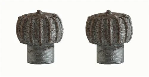 S Scale Cyclone Vents, Rooftop 2 Pack, Pre Painted 3 S Scale Cyclone Vents, Rooftop 2 Pack, Pre Painted