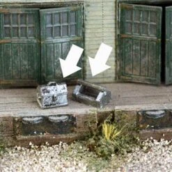 O Scale Detail TOOLBOXES, Workers Toolboxes, Pre Finished 4 Pack