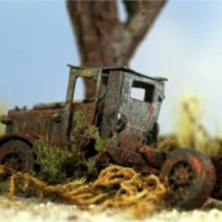 S Scale RUST IN PEACE, Vintage 1930's-40's Worktruck Rusting Away, Finished