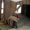 O Scale People, The Logger With His Logs, Finished 2 O Scale People, The Logger With His Logs, Finished -LGB shop Built332A