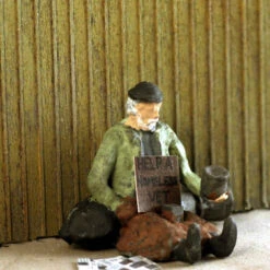 O Scale People, The Homeless Man, Finished Figure