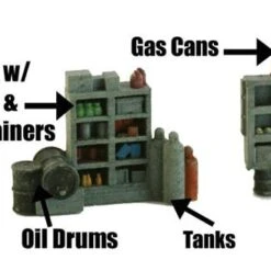 O Scale Detail Industry Shelving, Series 9, Pre Finished