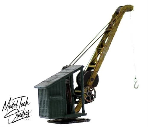 N Scale INDUSTRIAL Crane W/ Operators Cab, Finished Model 3 N Scale INDUSTRIAL Crane W/ Operators Cab, Finished Model