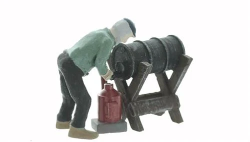 O Scale People, The OIL GUY, Pouring Oil, Finished Set 3 O Scale People, The OIL GUY, Pouring Oil, Finished Set