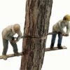 N Scale Logging Figures, LumberJack SPRINGBOARD TEAM, Finished Set -LGB shop Built474A