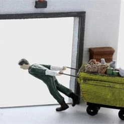 S Scale People, The Company JANITOR At Work Cleaning Up, Finished