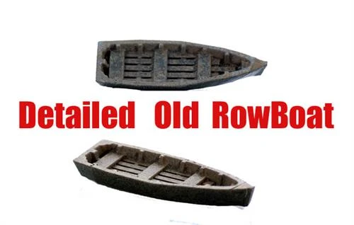 O Scale WaterFront Wooden RowBoat, Finished 3 O Scale WaterFront Wooden RowBoat, Finished
