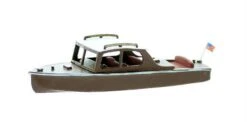 N Scale Boat Series, RUNABOUT Kit With HARD TOP