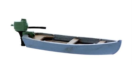 N Scale Boat Series, Small Motor Boat With Outboard Kit 3 N Scale Boat Series, Small Motor Boat With Outboard Kit