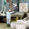 O Scale People, Freight Dock Worker Using FREIGHT HOOK, Finished -LGB shop Built521E 1