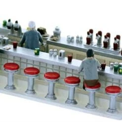 S Scale Detail, Classic Soda Fountain Counter Scene, Beautiful Piece