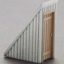 S Scale Rooftop STAIR WELL Exit Sloped Style, PRE AGED, Rooftop Ready