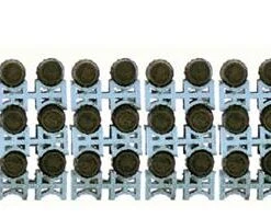 HO Scale Detail, Wood Barrel Racks, Stack 'em Anyway You Want, 6 Pack