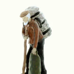 S Scale People, Hobo With Packs And Walking Stick, Finished