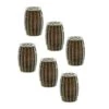 O Scale Detail Wood Barrels, 6 Pack Finished -LGB shop Built570A