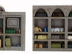 S Scale Detail Classic Soda Fountain Interior Shelving, Unpainted