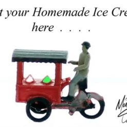 N Scale Ice Cream Cart Roadside Vendor Kit Includes Vendor Figure