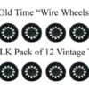 HO Scale Detail Automobile Vintage Wire Wheels - Tires Bulk Pack Of 12 -LGB shop Built655