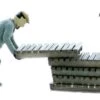 N Scale People Stacking Pallet Worker With Pallets Finished Set -LGB shop Built658B