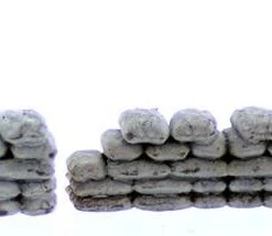 HO Scale Detail SACK Linear Piles With 60 Sacks Stacked Pre Painted