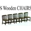 S Scale Detail, CHAIRS, 5 Pack Finished, Style -LGB shop ChairsS