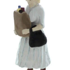 S Scale People, Grocery Carrying Lady With Shopping Bag Finished 1/64 Figure-1