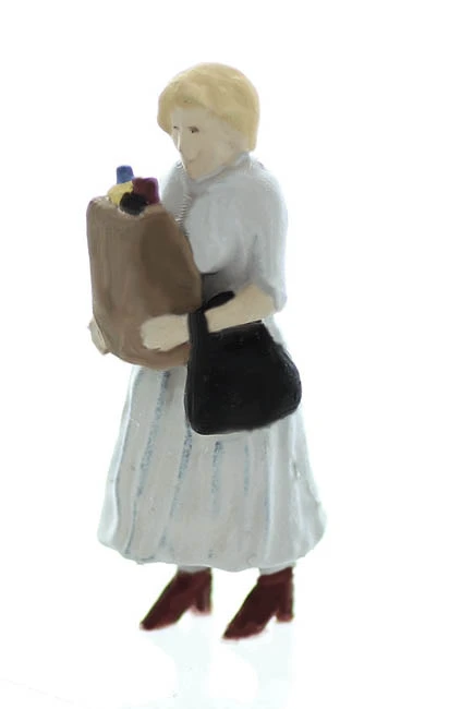 S Scale People, Grocery Carrying Lady With Shopping Bag Finished 1/64 Figure-1 3 S Scale People, Grocery Carrying Lady With Shopping Bag Finished 1/64 Figure-1