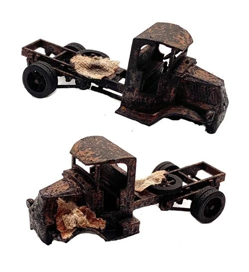 HO Scale 1920s Work Truck Abandoned Rusting Out Finished Model 3 HO Scale 1920s Work Truck Abandoned Rusting Out Finished Model