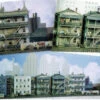 3D Background HO Scale TRIPLE DECKER Tenements, 3 Pack Variety -LGB shop J0094.1