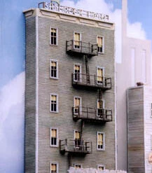 3D Background HO Scale HOTEL Kit
