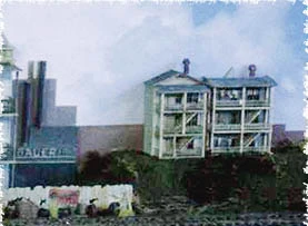 3D Background N Scale Kit Tenements-TRIPLE DECKERS 2 Buildings 3 3D Background N Scale Kit Tenements-TRIPLE DECKERS 2 Buildings