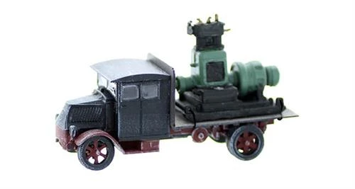 HO Scale 1930s Era Truck Hauling STEAM GENERATOR, Finished Vehicle 3 HO Scale 1930s Era Truck Hauling STEAM GENERATOR, Finished Vehicle