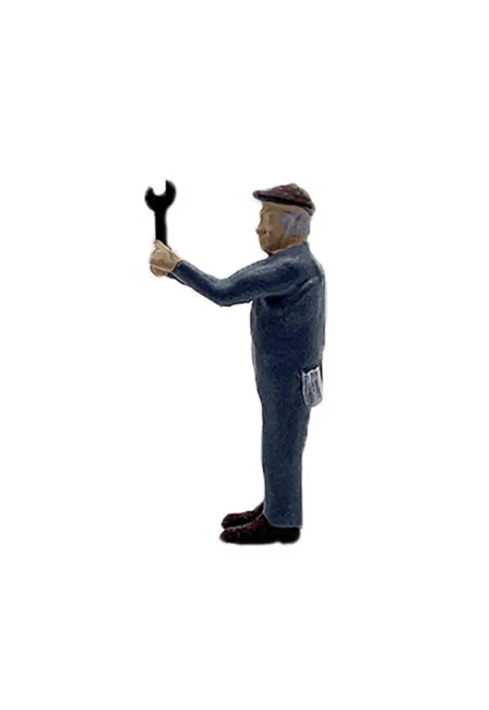 O Scale People, MECHANIC With Wrench In Hand Finished 3 O Scale People, MECHANIC With Wrench In Hand Finished