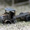 N Scale 1930s Work Truck (Bulldog) RUSTING AWAY, Finished Model -LGB shop NMackDerelict