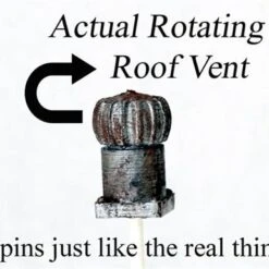 N Scale ROTATING-Roof Vent, Operational 2 PACK SALE