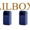 S Scale Sidewalk MAILBOX 4 Pack, Finished In Classic Blue 2 S Scale Sidewalk MAILBOX 4 Pack, Finished In Classic Blue -LGB shop OMailboxes
