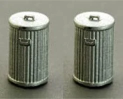 O Scale TRASH CAN Pack Of 4, Finished