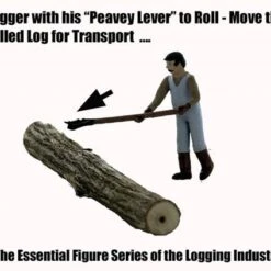 N Scale Logging Figure, Logger With Peavey Lever, Finished