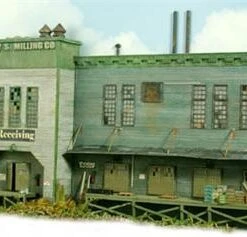 3D Background HO Scale Kit Seeley Milling Company Scene