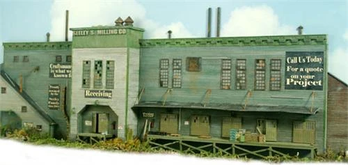 3D Background HO Scale Kit Seeley Milling Company Scene 3 3D Background HO Scale Kit Seeley Milling Company Scene