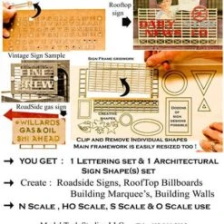 N Scale Detail Railroad Billboard And SignMakers Set