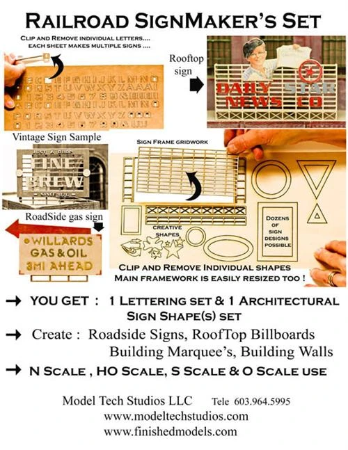 S Scale Railroad Billboard And SignMakers Set 3 S Scale Railroad Billboard And SignMakers Set