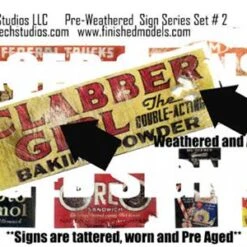 Advertising Signs, Old, Tattered & PRE WEATHERED, Set 2